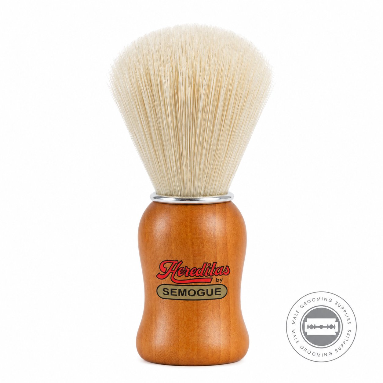 Semogue Hereditas 1470 Best Boar Shaving Brush – Dark Beech Wood Handle – Male Grooming Supplies