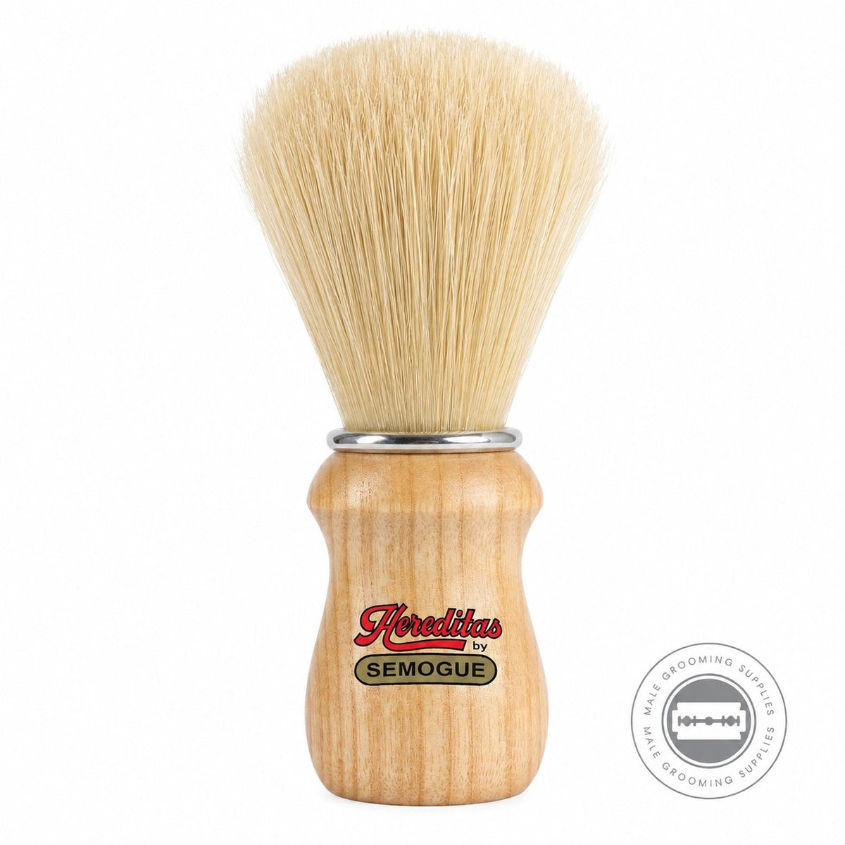 Semogue Hereditas 2000 Extra Boar Shaving Brush – Ash Wood Handle – Male Grooming Supplies