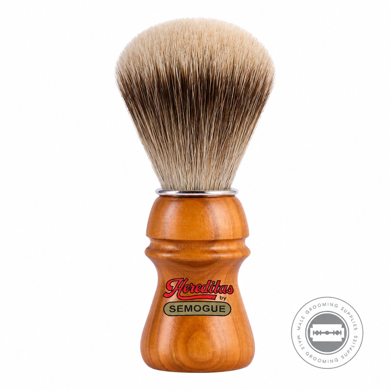 Semogue Hereditas 2015 Finest Badger Shaving Brush – Cherry Wood Handle – Male Grooming Supplies