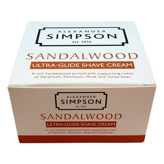 Alexander Simpson Sandalwood Ultra Glide Shaving Cream 180ml – From Simpson Brush Makers