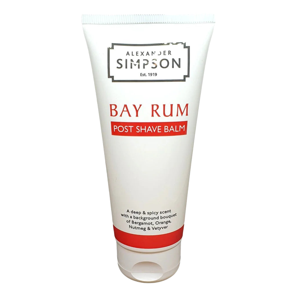 Alexander Simpson Bay Rum Post Shave Balm 100ml – Classic Scented Aftershave Moisturiser