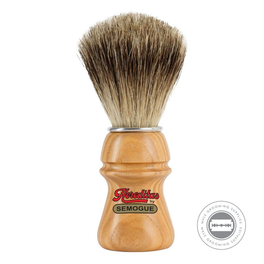 Semogue 2020 Best Badger shaving brush with natural ash wood handle and fan knot