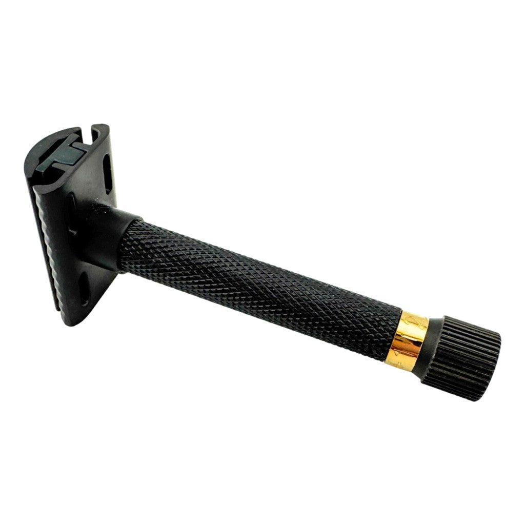 Parker VAR-Black Gold Anniversary Adjustable Safety Razor - Closed Comb