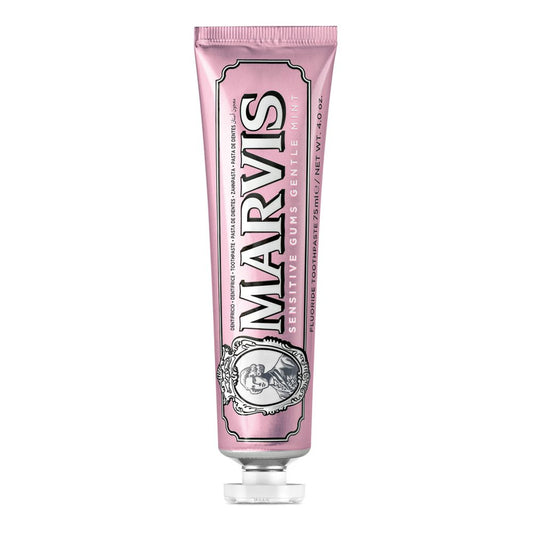Marvis Sensitive Gums Mint Toothpaste 75ml tube front detail