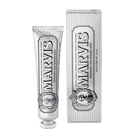 Marvis Smokers Whitening Mint Toothpaste 85ml tube and carton front