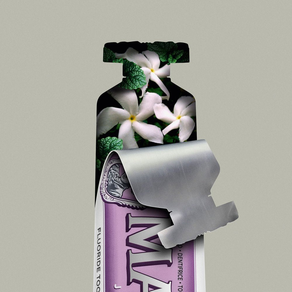 Marvis Jasmin Mint Toothpaste 85ml cap and tube detail