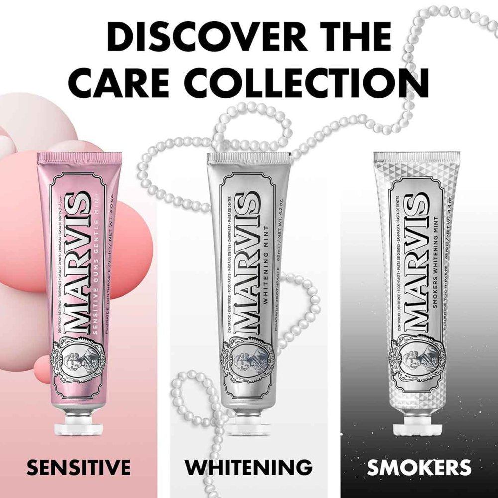 Marvis Smokers Whitening Mint Toothpaste 85ml carton side panel