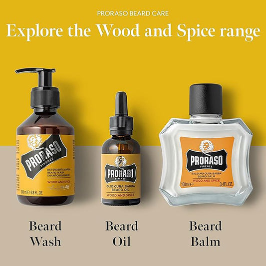 Explore the Proraso Wood & Spice Range Poster