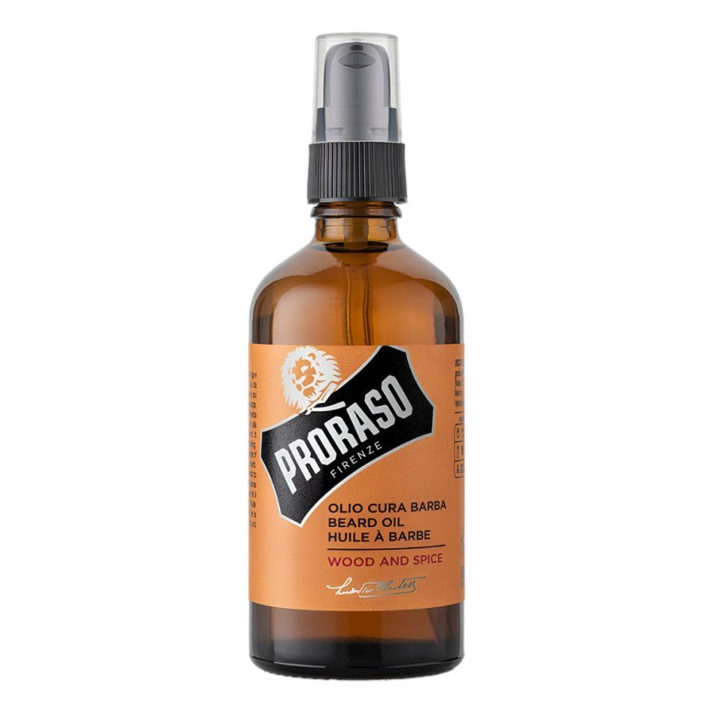 Proraso Professional Wood And Spice Beard Oil 100ml for longer thicker beards