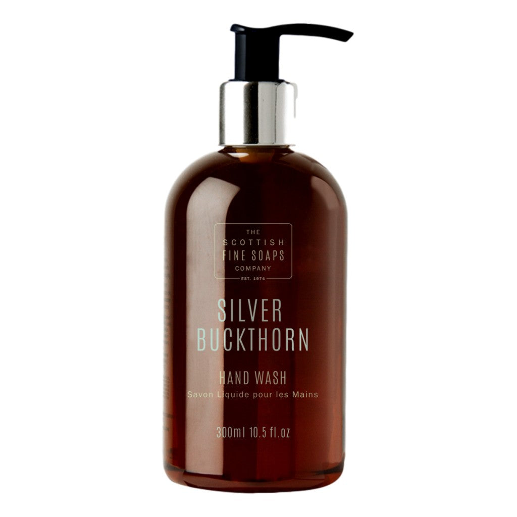 Scottish Fine Soaps Silver Buckthorn Hand Wash 300ml With Organic Sea Buckthorn And Spicy Fragrance.