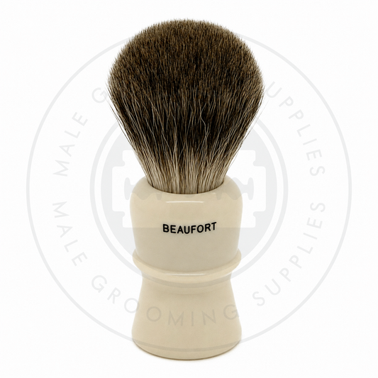 Simpson Beaufort faux ivory Pure Badger brush, B1 Back – Male Grooming Supplies