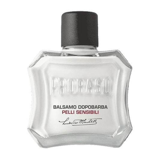 Proraso White Sensitive After Shave Balm 100ml bottle with green tea and oat extract for sensitive skin