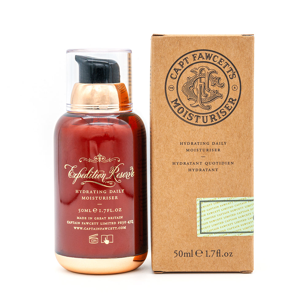 Captain Fawcett Expedition Reserve Moisturiser 50ml With Fresh Subtle Scent For Daily Skincare
