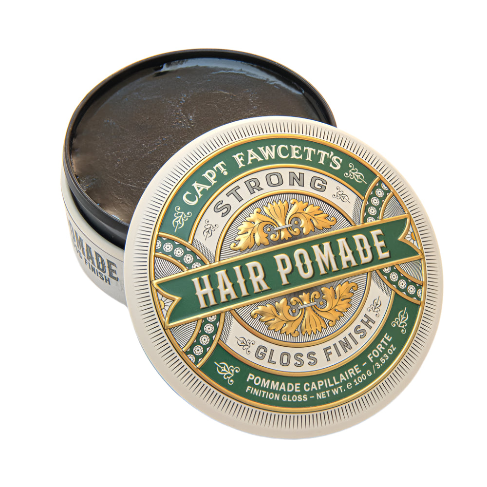 Capt. Fawcett's Strong Hair Pomade on a white background