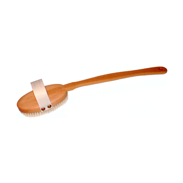Cyril R. Salter Beech Wood Bath Brush With Detachable Handle & Natural Bristles, 44cm.