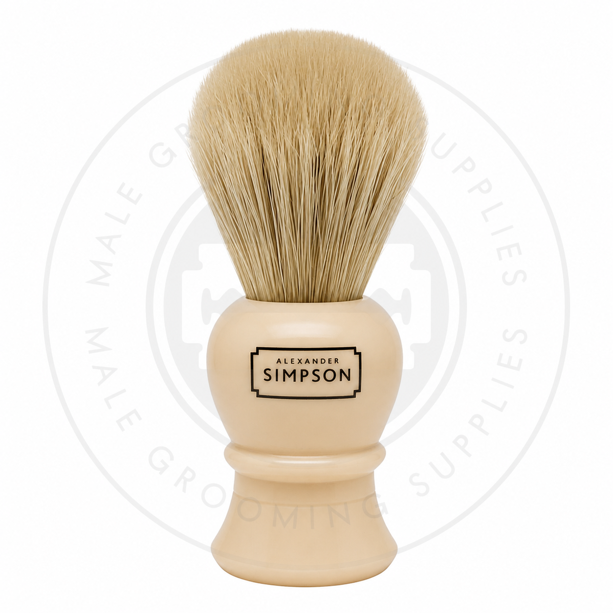 Simpson Farringdon boar bristle shaving brush, faux ivory handle – Male Grooming Supplies