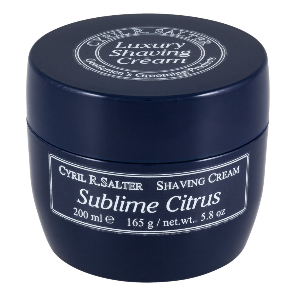 Cyril R. Salter Sublime Citrus Shaving Cream, Classic 200ml Jar With Label.