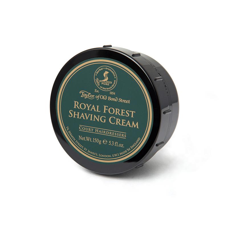 Taylor of Old Bond Street Royal Forest Shaving Cream – 150g Bowl, Fresh Citrus & Amber Fragrance.