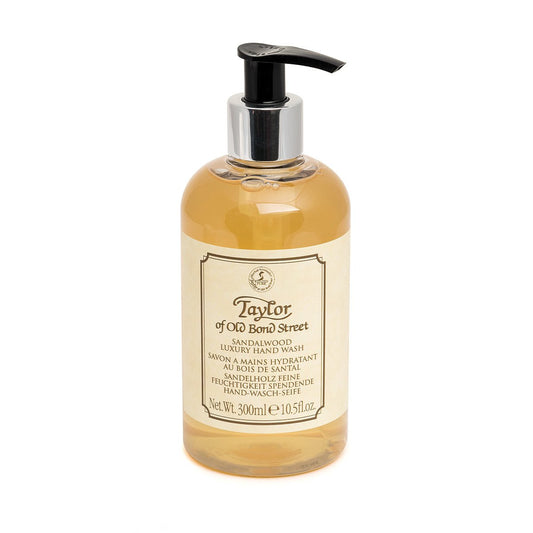 Taylor of Old Bond Street Sandalwood Hand Wash – 300ml, Moisturising Soap With Classic Fougère Fragrance.