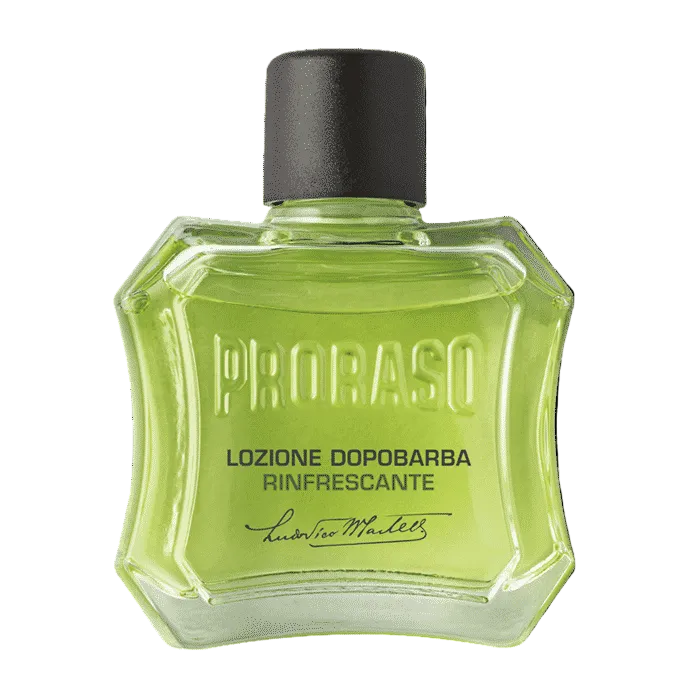 Proraso Green After Shave Lotion 100ml bottle with eucalyptus oil and menthol for post shave care