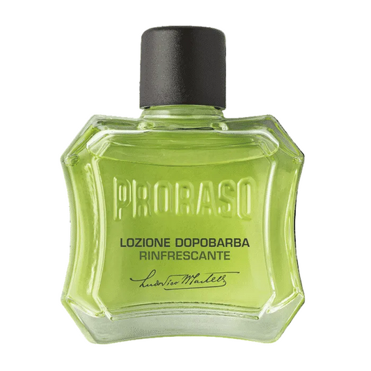 Proraso Green After Shave Lotion 100ml bottle with eucalyptus oil and menthol for post shave care