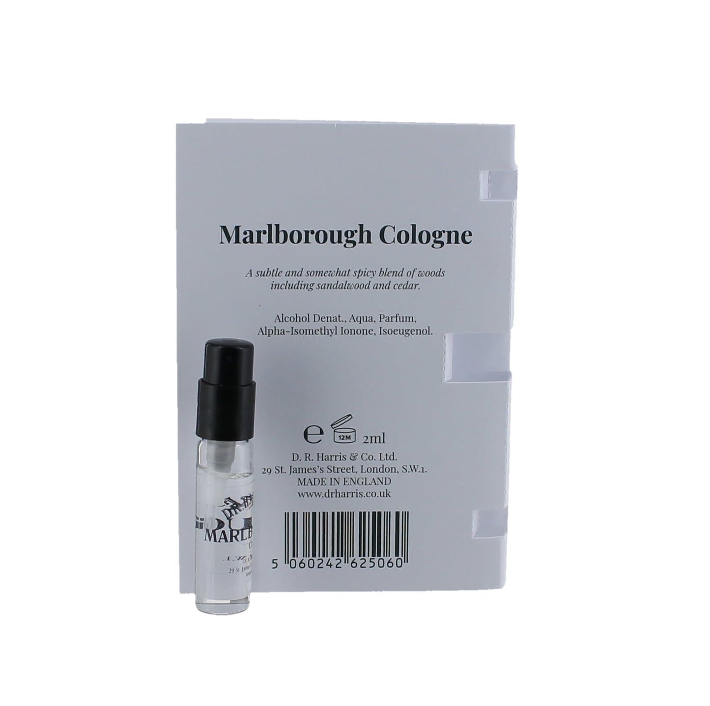 D.R. Harris Marlborough Cologne Bottle With Cedar And Sandalwood Scent - 2ml