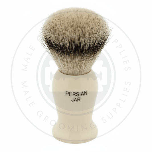 Simpsons Persian Jar faux ivory shaving brush with Best or Super Badger hair - PJ1 Super - Back