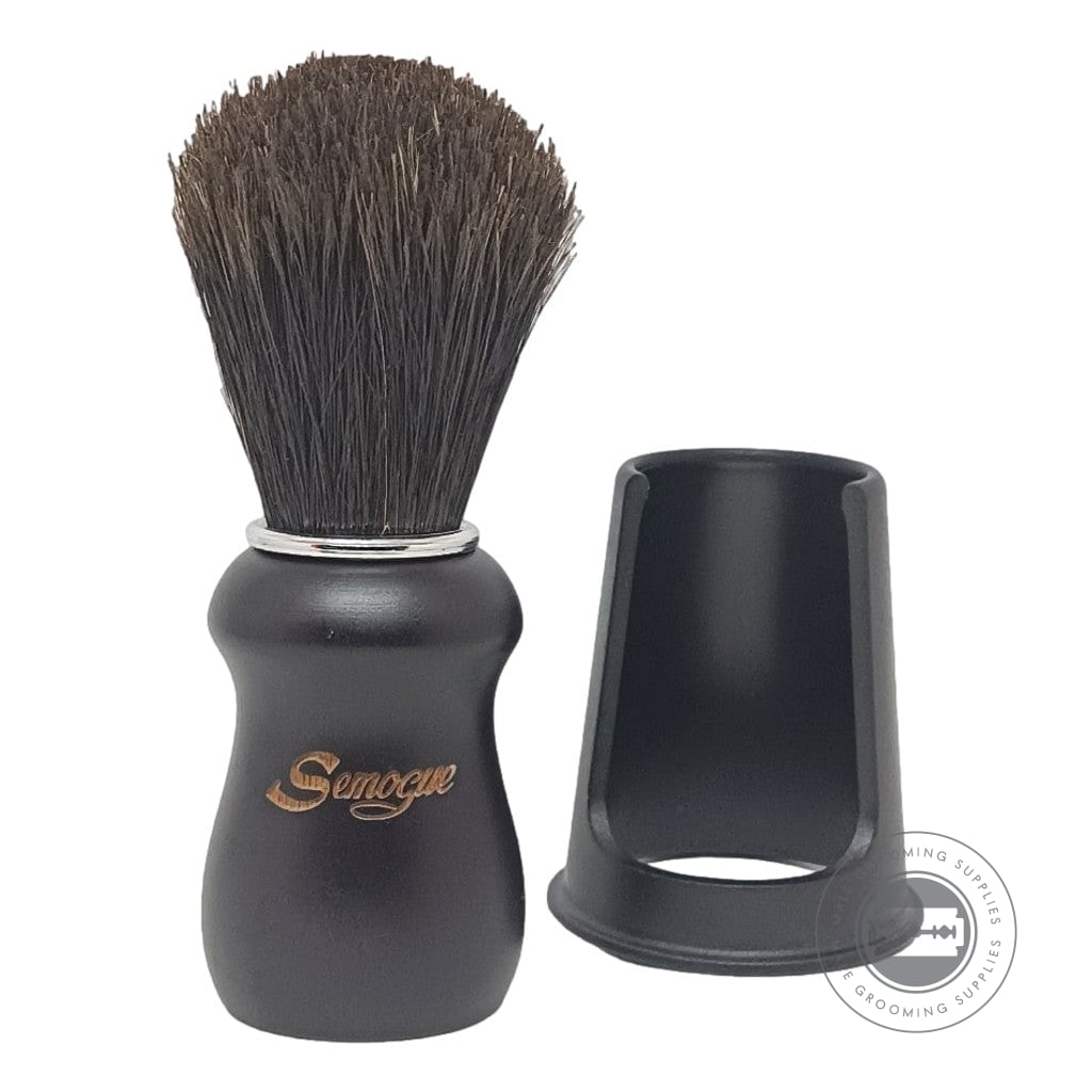 Semogue Pharos-C3 Horsehair Shaving Brush – Matte Black Beech Handle With 22mm Knot
