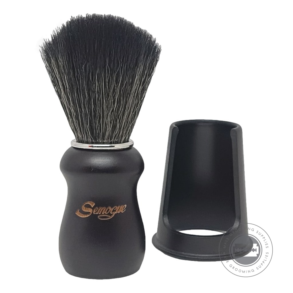 Semogue Pharos-C3 Synthetic Shaving Brush – Matte Black Beech Handle With 22mm Knot