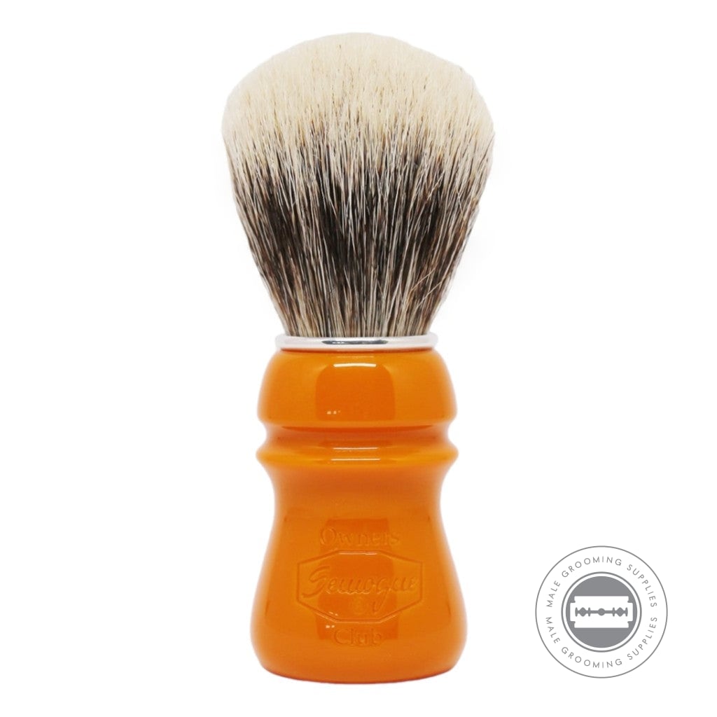 Semogue SOC-C5 Finest Mistura Shaving Brush, Butterscotch Resin Handle, Premium Boar & Badger Blend.