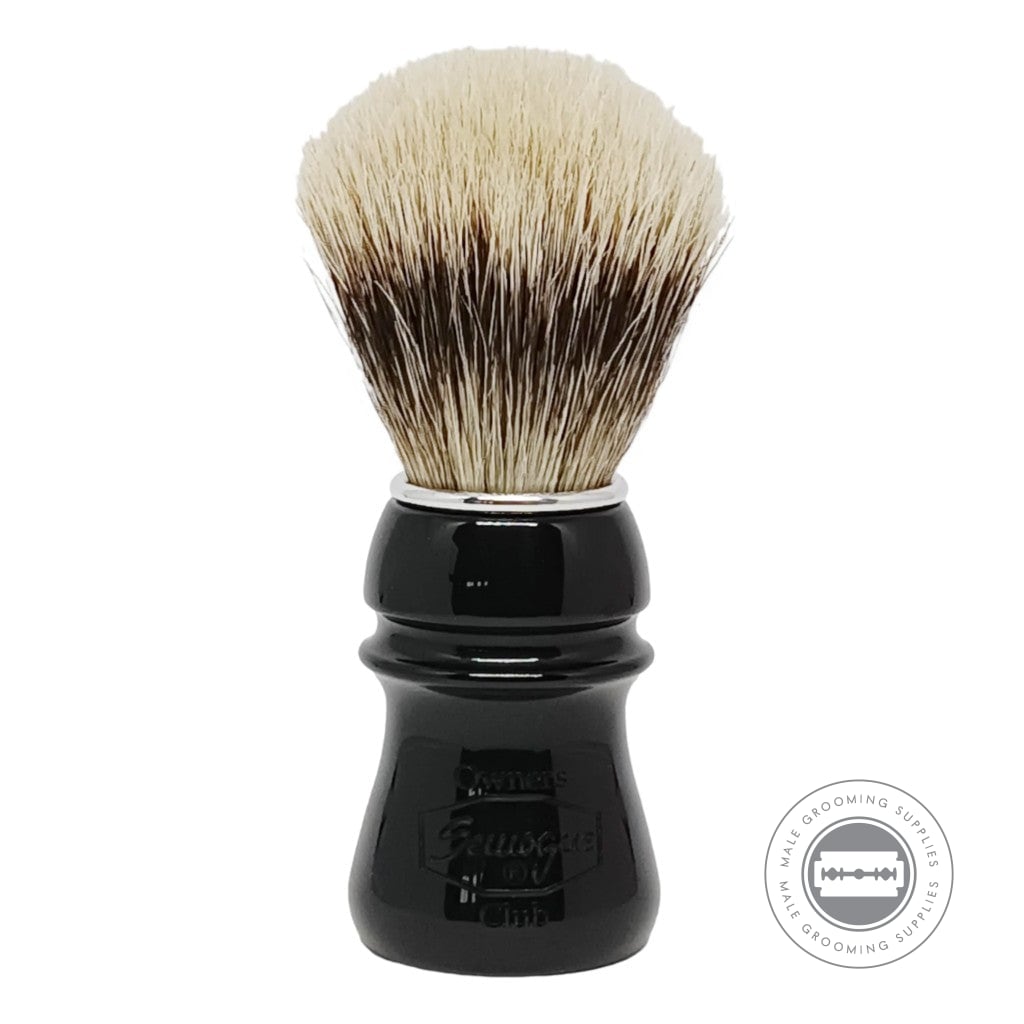 Semogue SOC-C5 Finest Mistura Shaving Brush, Jet Black Resin Handle, Premium Boar & Badger Blend.