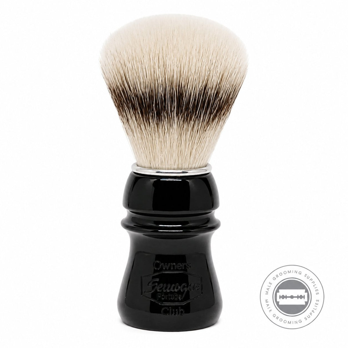 Semogue SOC-C5 Sylver Synthetic Shaving Brush - Jet Black – Male Grooming Supplies