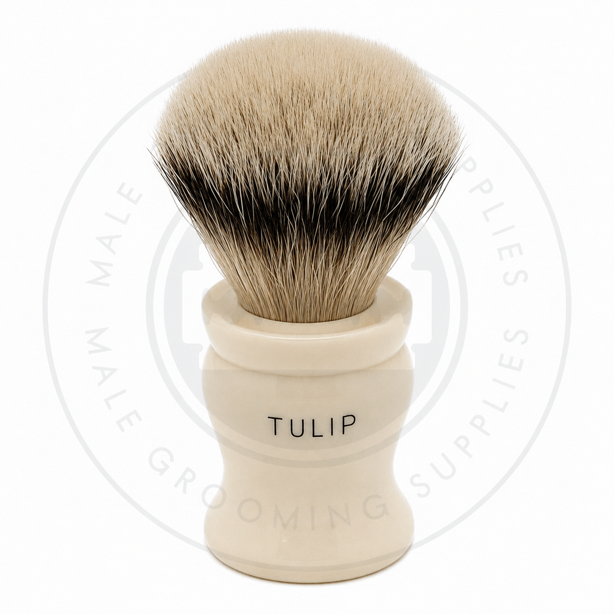 Simpson Tulip faux ivory Super Badger brush, T4 Back – Male Grooming Supplies