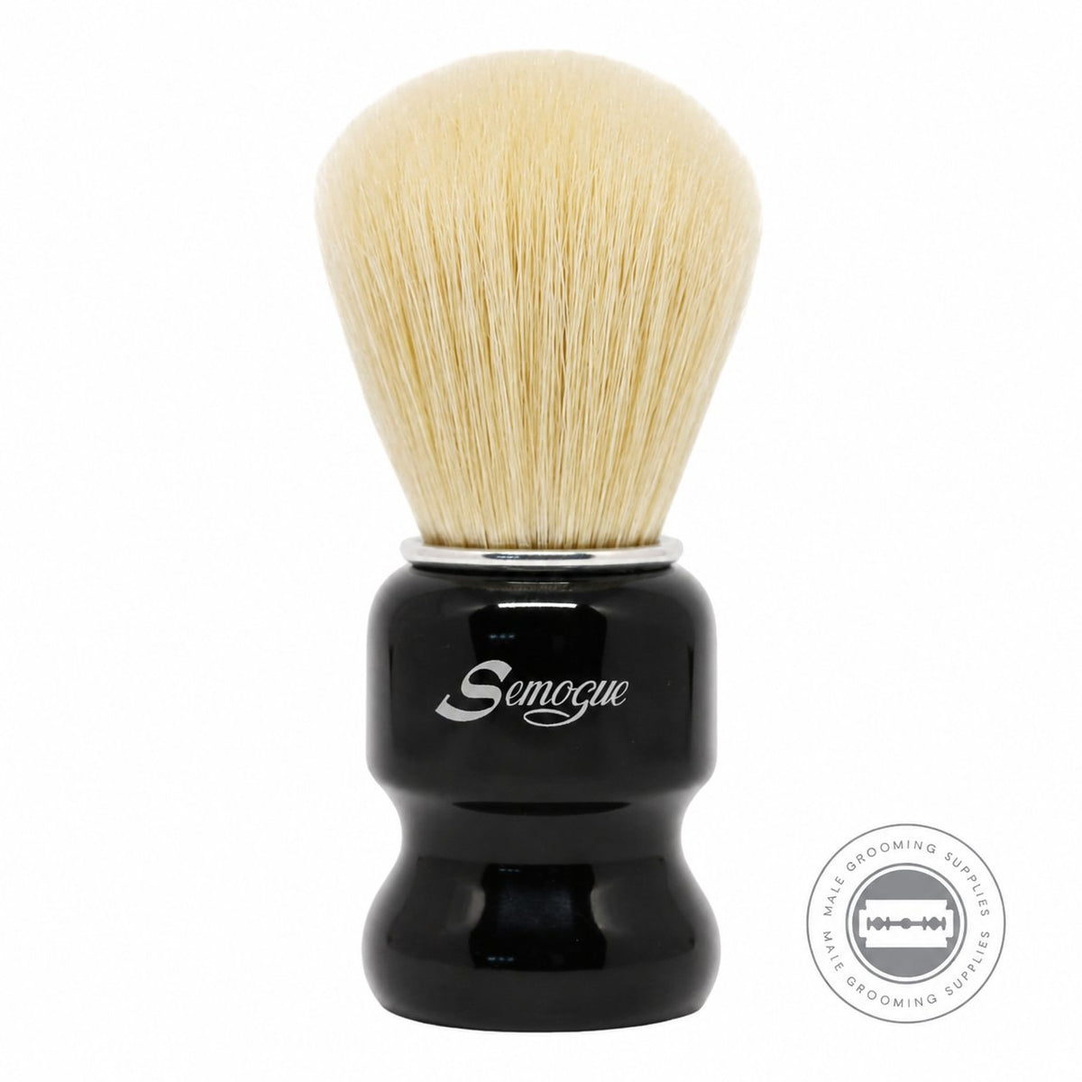 Semogue Torga-C5 Premium Boar Shaving Brush – Jet Black – Male Grooming Supplies