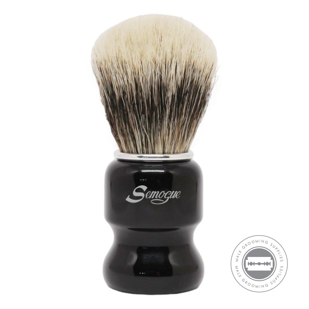 Semogue Torga-C5 Finest Mistura Shaving Brush, Jet Black Resin Handle, 24mm Knot.