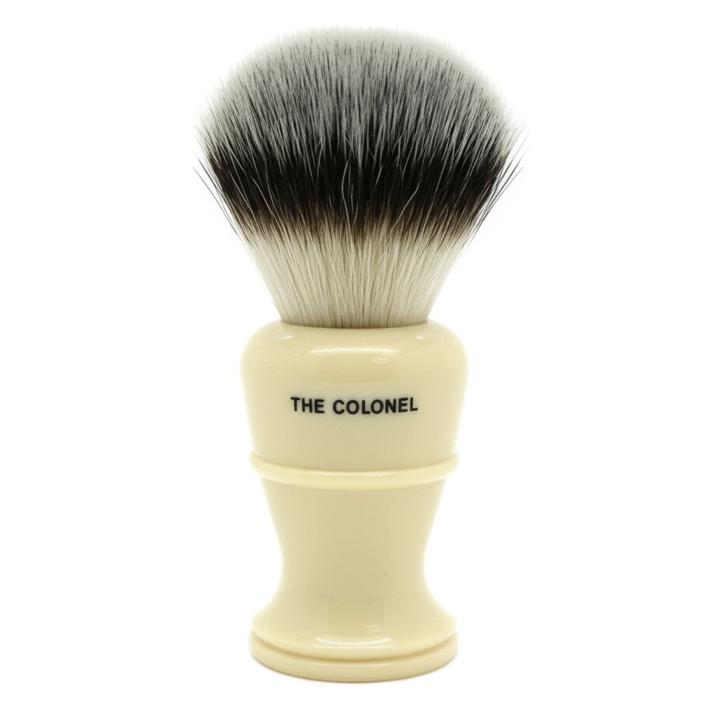 Simpsons Colonel X2L faux ivory shaving brush with Sovereign Synthetic fibre - Back