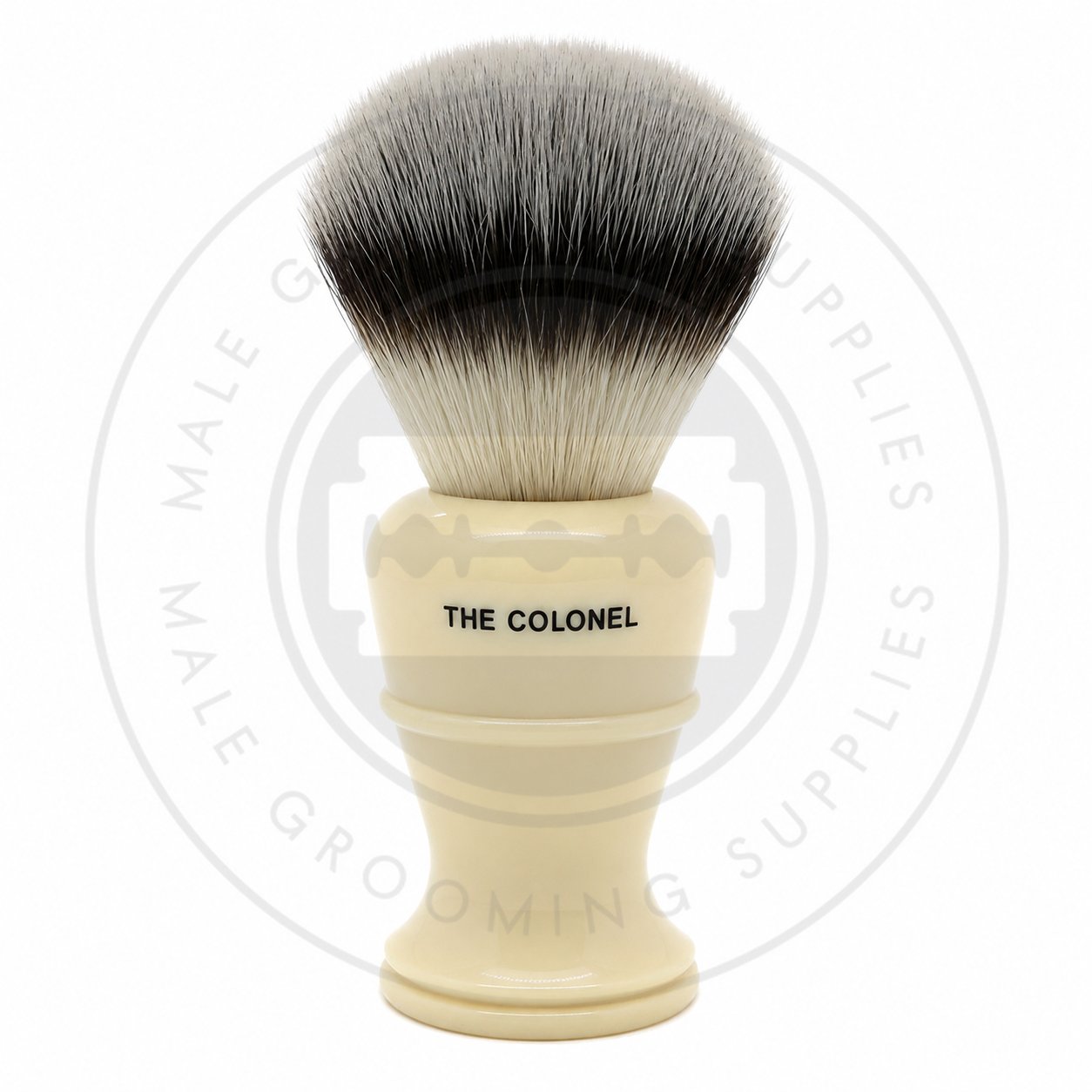 Simpson Colonel X2L faux ivory Sovereign synthetic brush, back – Male Grooming Supplies
