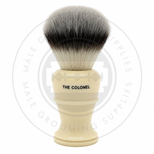 Simpson Colonel X2L faux ivory Sovereign synthetic brush, back – Male Grooming Supplies