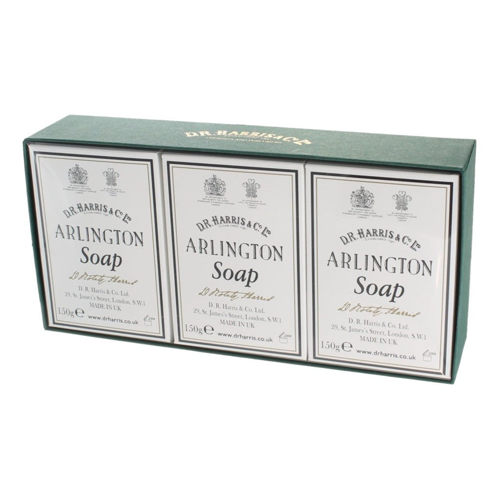 D.R. Harris Arlington Bath Soap 3 Pack – Triple-Milled Soap With Citrus And Fern Fragrance.