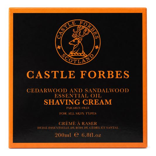 Castle Forbes Cedarwood And Sandalwood Shaving Cream – 200ml Jar With Essential Oils