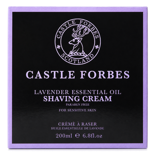 Castle Forbes Lavender Shaving Cream – 200ml Jar With Lavender Essential Oil For Sensitive Skin
