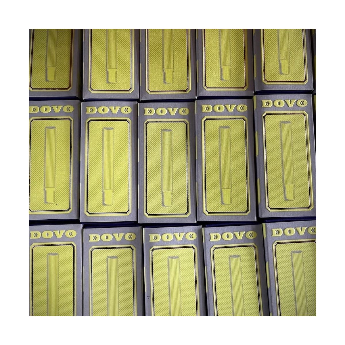 DOVO Toothpick Packaging with Elegant Gold Foil Stamping
