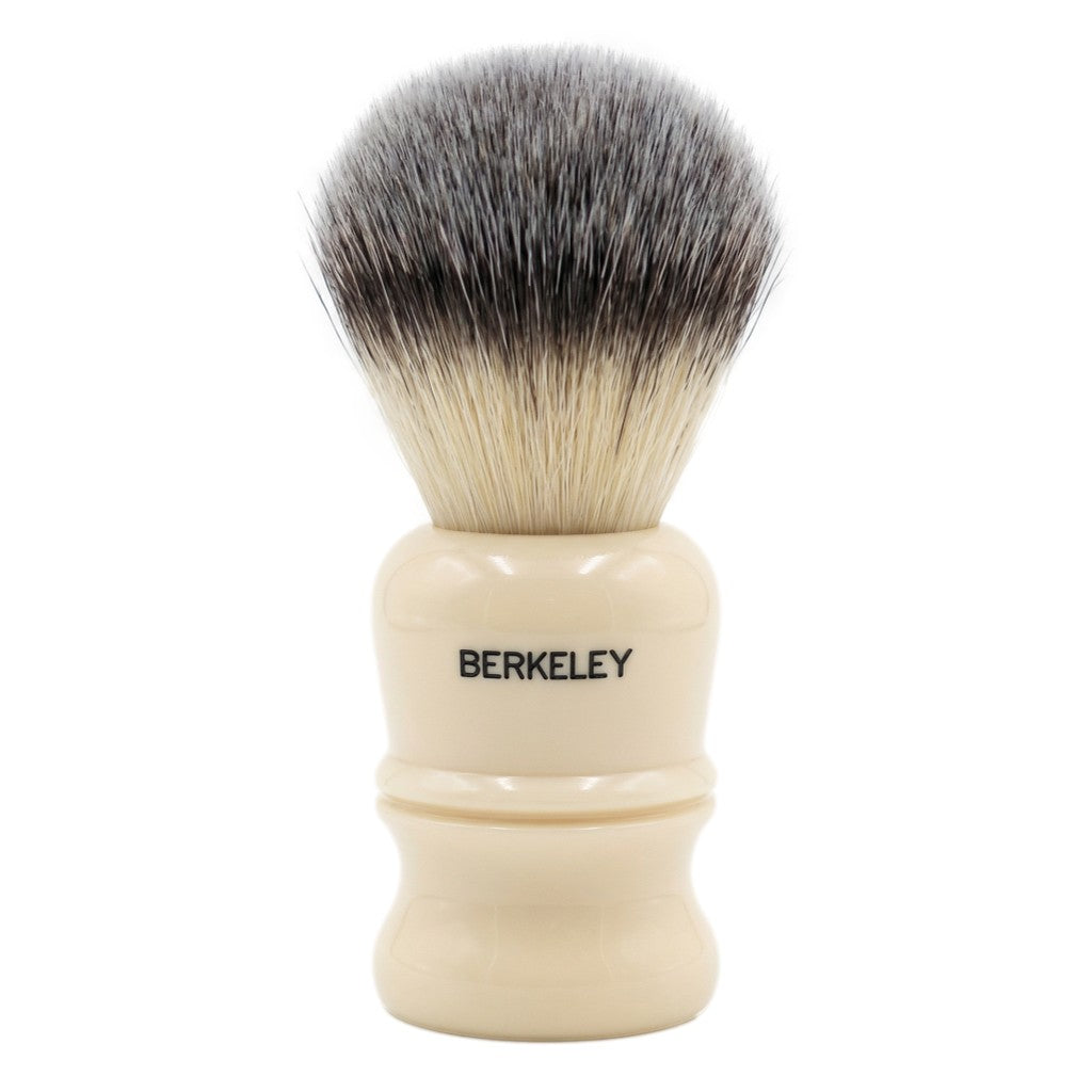 Simpsons Berkeley 46 faux ivory shaving brush with Sovereign Synthetic fibre - back