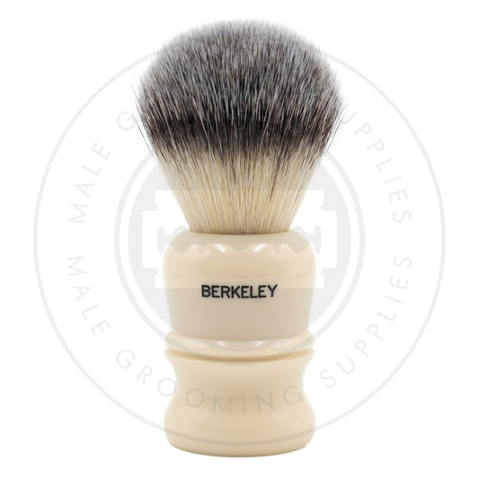 Simpsons Berkeley 46 faux ivory shaving brush with Sovereign Synthetic fibre - back