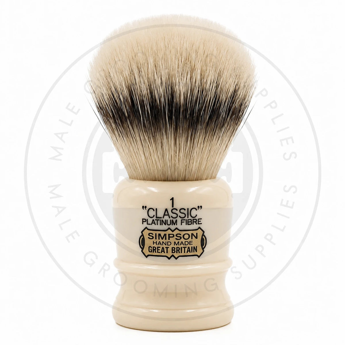 Simpson Classic 1 faux ivory synthetic travel shaving brush – Male Grooming Supplies
