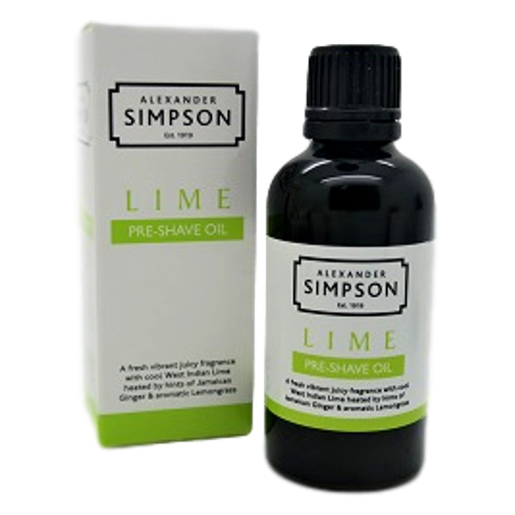 Alexander Simpson Lime Pre-Shave Oil 50ml – Fresh Citrus Beard Prep