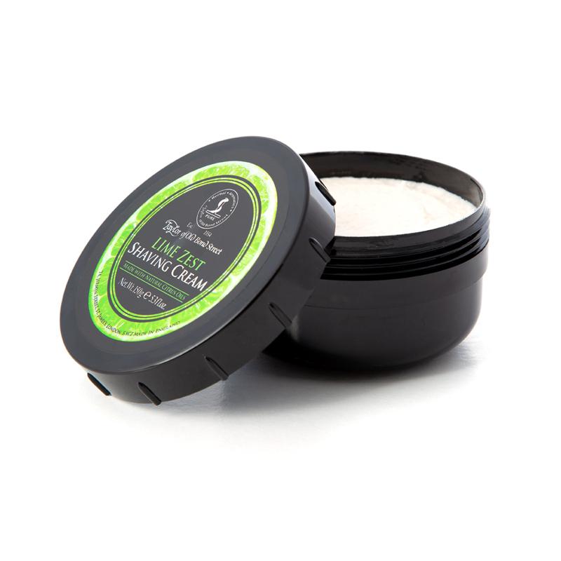 Taylor of Old Bond Street Lime Zest Shaving Cream – 150g Bowl, Fresh Citrus Shaving Cream For Men.