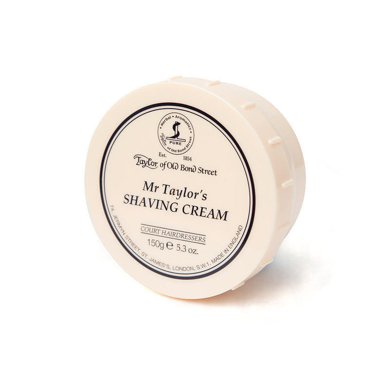 Taylor of Old Bond Street Mr Taylor Shaving Cream Bowl – 150g, Classic Fougère Scent, Rich Lather, Made In The UK.