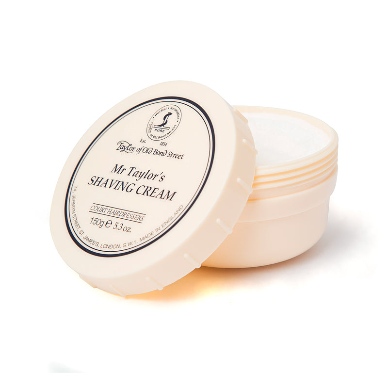 Taylor of Old Bond Street Mr Taylor Shaving Cream Bowl – 150g, Classic Fougère Scent, Rich Lather, Made In The UK.