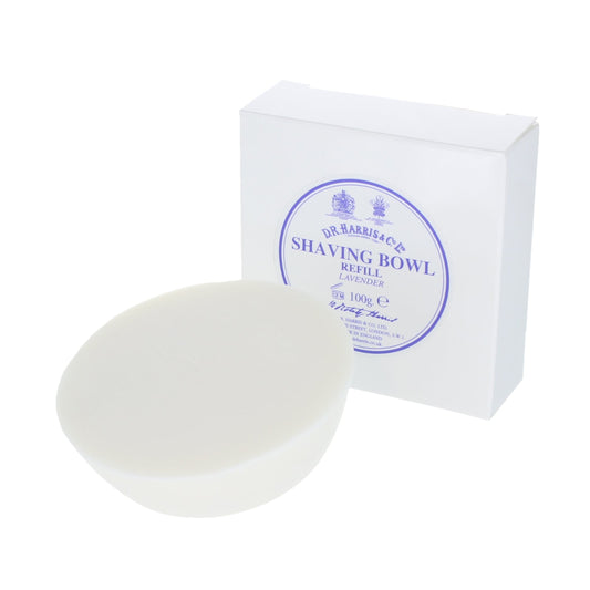 D.R. Harris Lavender Shaving Soap Refill 100g With Rich Triple-Milled Lather